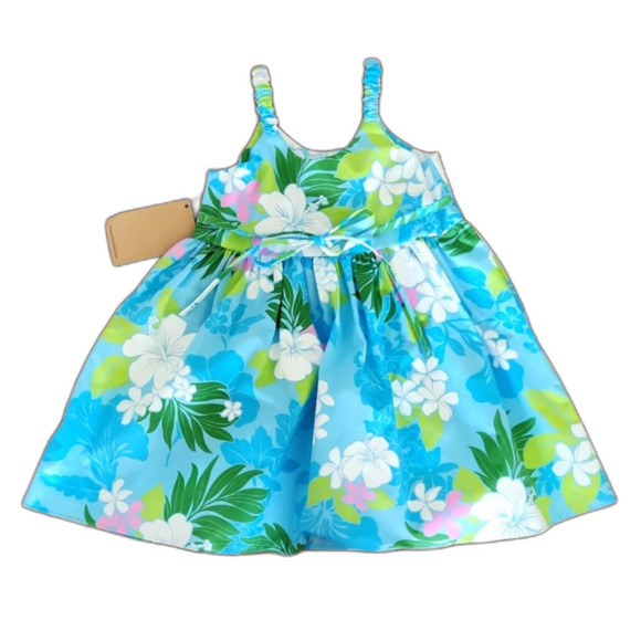 NWT Royal Hawaiian Creation Toddler Girls' Floral Strap Dress, L (US: 12-18mo) - Picture 2 of 7